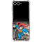 DC Comics Superman Vintage Action pose pattern Galaxy Z Flip7 Clear Case