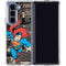 DC Comics Superman Vintage Action pose pattern Galaxy Z Fold5 5G Clear Case