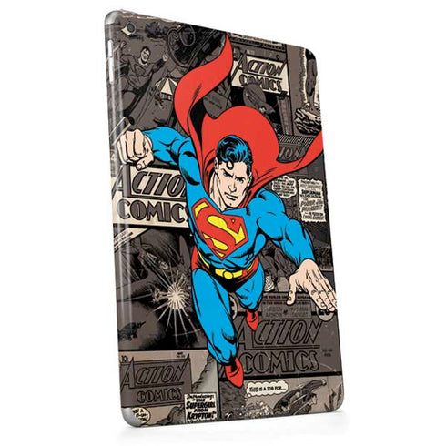 DC Comics Superman Vintage Action pose pattern Apple iPad Skin