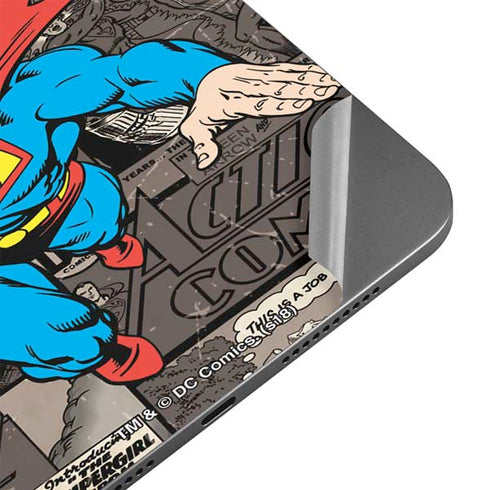 DC Comics Superman Vintage Action pose pattern Apple iPad Mini Skin