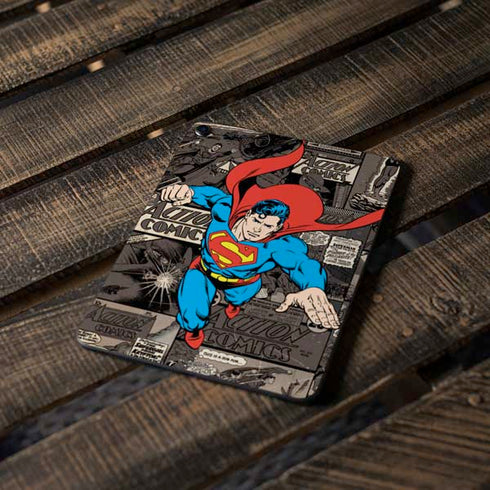 DC Comics Superman Vintage Action pose pattern Apple iPad Pro Skin