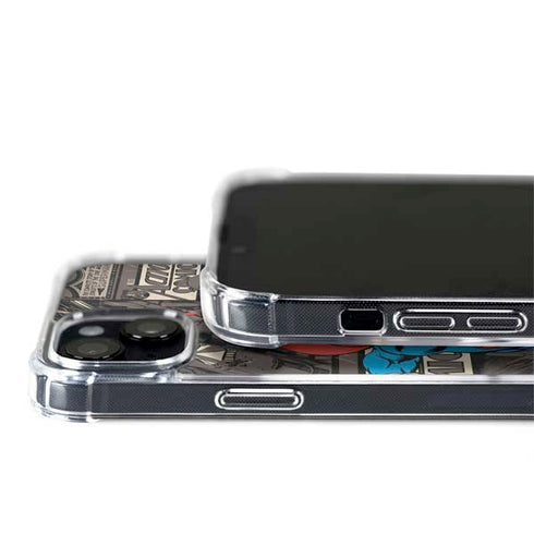 DC Comics Superman Vintage Action pose pattern iPhone 14 MagSafe Case