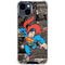 DC Comics Superman Vintage Action pose pattern iPhone 15 Clear Case