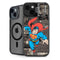 DC Comics Superman Vintage Action pose pattern iPhone 15 Plus Kickstand Case