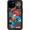 DC Comics Superman Vintage Action pose pattern iPhone 15 Plus Waterproof Case
