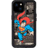 DC Comics Superman Vintage Action pose pattern iPhone 15 Plus Waterproof Case