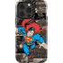 DC Comics Superman Vintage Action pose pattern iPhone 15 Pro Impact Case