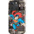 DC Comics Superman Vintage Action pose pattern iPhone 16 Pro Impact Case