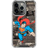 DC Comics Superman Vintage Action pose pattern iPhone 16 Pro Max Clear Case