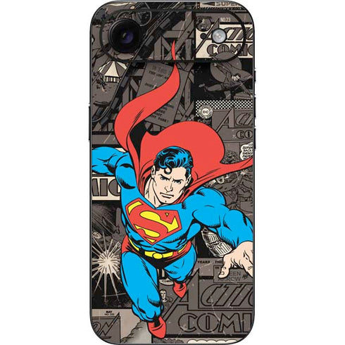 DC Comics Superman Vintage Action pose pattern iPhone 17 Air Skin