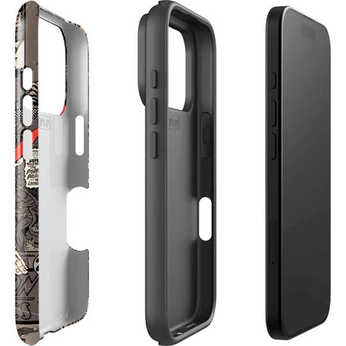 DC Comics Superman Vintage Action pose pattern iPhone 17 Pro Impact Case