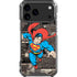 DC Comics Superman Vintage Action pose pattern iPhone 17 Pro Max Clear Case