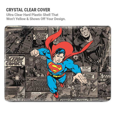 DC Comics Superman Vintage Action pose pattern MacBook Pro 14in (2021-24) Case plus Skin