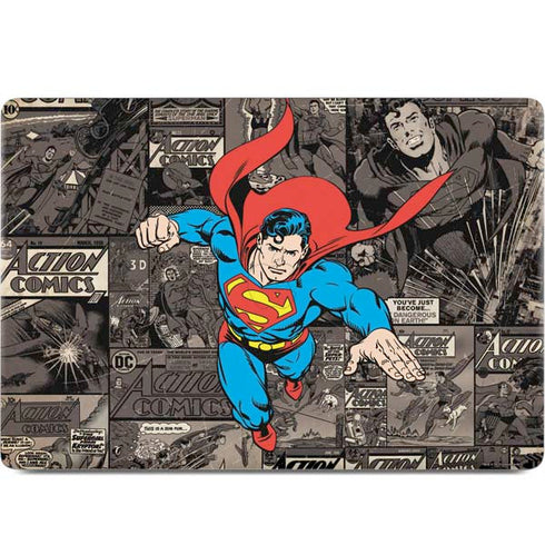 DC Comics Superman Vintage Action pose pattern MacBook Skins