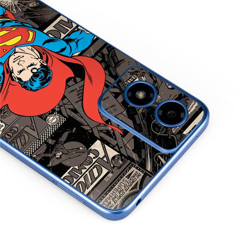 DC Comics Superman Vintage Action pose pattern Moto G Play 4G (2024) Skin