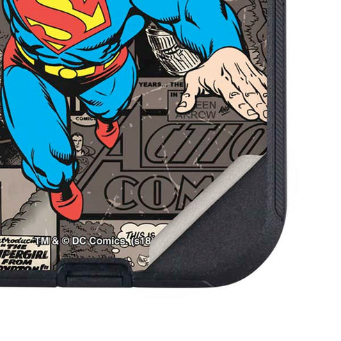 DC Comics Superman Vintage Action pose pattern Otterbox Defender iPhone Skin