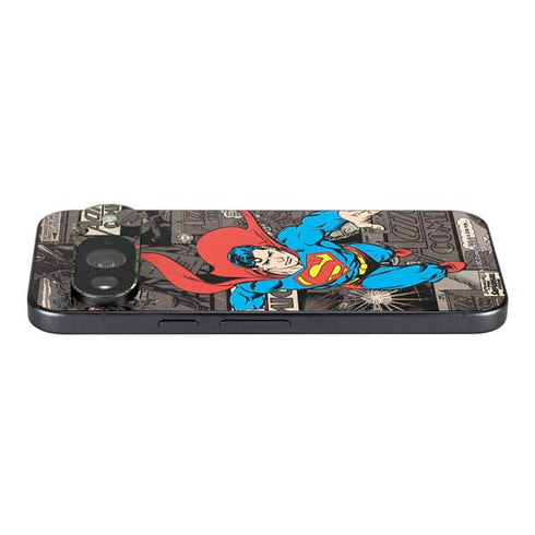 DC Comics Superman Vintage Action pose pattern Google Pixel 9 Skin
