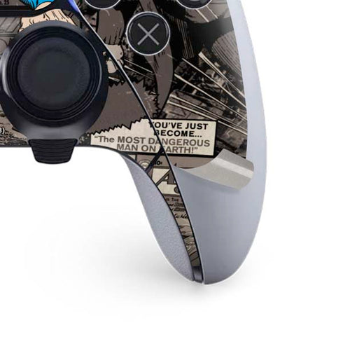 DC Comics Superman Vintage Action pose pattern PS5 DualSense Edge Pro Controller Skin
