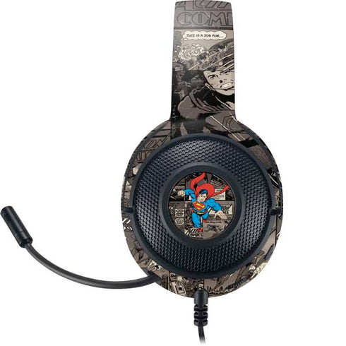 DC Comics Superman Vintage Action pose pattern Razer Kraken X Skin