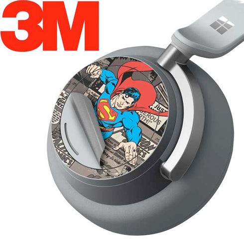 DC Comics Superman Vintage Action pose pattern Surface Headphones Skin