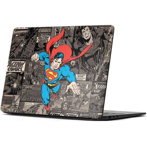 DC Comics Superman Vintage Action pose pattern Surface Laptop 7 13.8in Skin