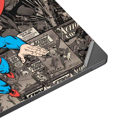 DC Comics Superman Vintage Action pose pattern Surface Laptop 7 13.8in Skin