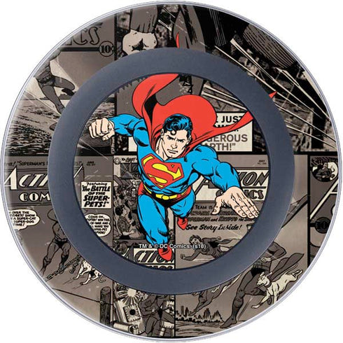 DC Comics Superman Vintage Action pose pattern Wireless Charger Skin