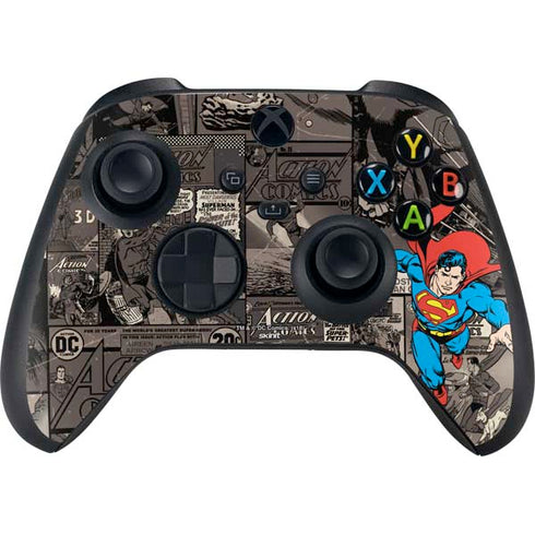 DC Comics Superman Vintage Action pose pattern Xbox Series X Bundle Skin