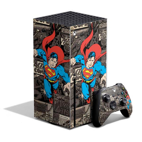 DC Comics Superman Vintage Action pose pattern Xbox Series X Skins