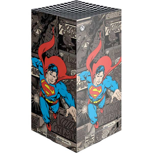 DC Comics Superman Vintage Action pose pattern Xbox Series X Skins