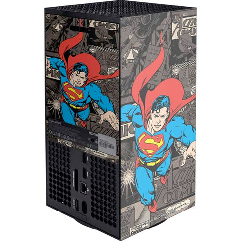 DC Comics Superman Vintage Action pose pattern XBox Series X Digital Edition Console Skin