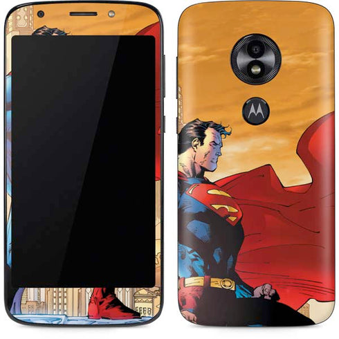 DC Comics Superman For Tomorrow Cover Art by Jim Lee Moto E5 Play Skin