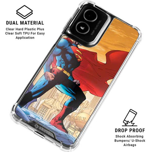 DC Comics Superman For Tomorrow Cover Art by Jim Lee Moto G Power 5G (2024) Clear Case
