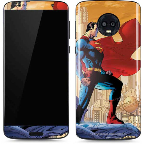 DC Comics Superman For Tomorrow Cover Art by Jim Lee Moto G6 Skin