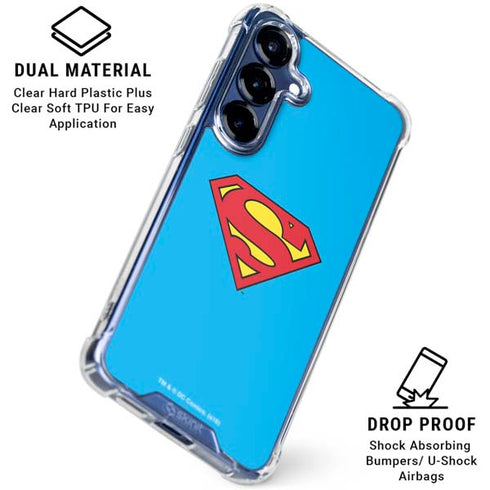 DC Comics Superman Official Logo Galaxy S25 FE Clear Case
