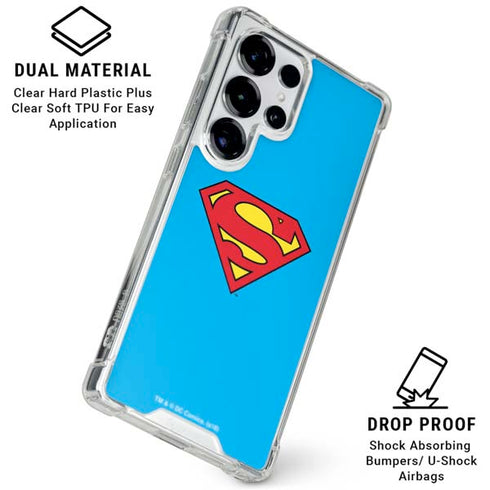 DC Comics Superman Official Logo Galaxy S25 Ultra Clear Case