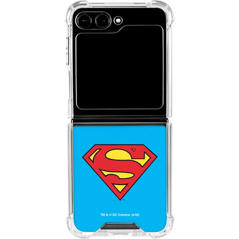DC Comics Superman Official Logo Galaxy Z Flip6 Clear Case