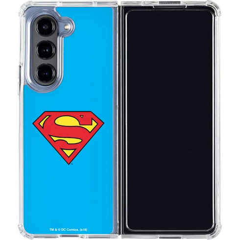 DC Comics Superman Official Logo Galaxy Z Fold5 5G Clear Case