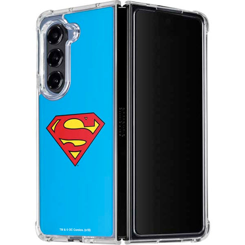 DC Comics Superman Official Logo Galaxy Z Fold5 5G Clear Case