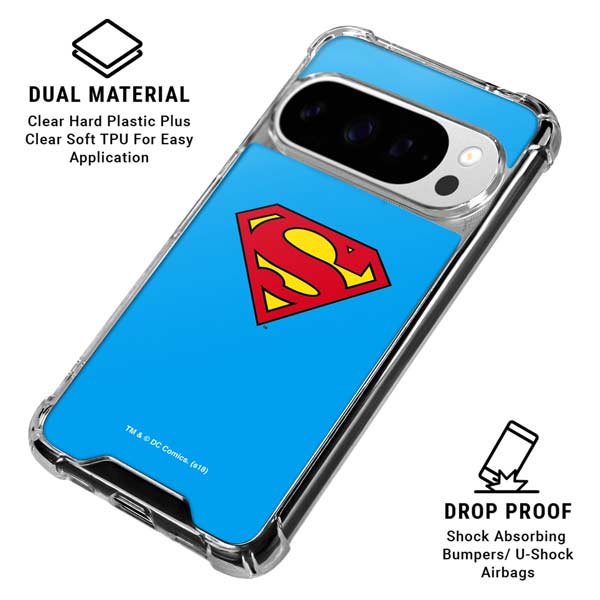 DC Comics Superman Official Logo Google Pixel 10 Pro Clear Case