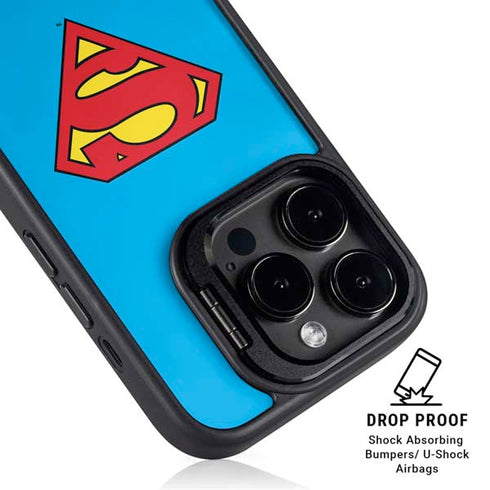 DC Comics Superman Official Logo iPhone 14 Pro Kickstand Case