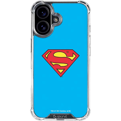 DC Comics Superman Official Logo iPhone 16 Plus Clear Case
