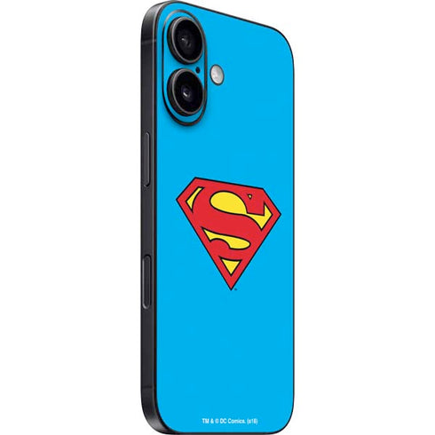 DC Comics Superman Official Logo iPhone 16 Plus Skin