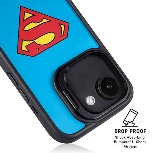 DC Comics Superman Official Logo iPhone 16e Kickstand Case