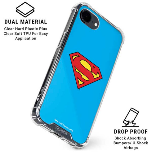 DC Comics Superman Official Logo iPhone 16e Clear Case