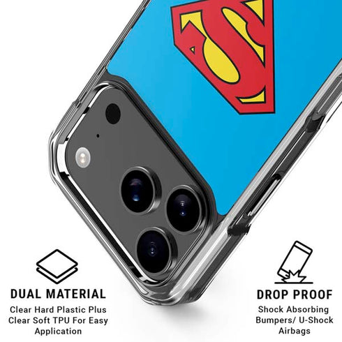DC Comics Superman Official Logo iPhone 17 Pro Max Clear Case