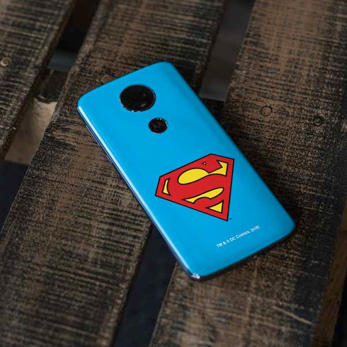 DC Comics Superman Official Logo Moto E5 Plus Skin