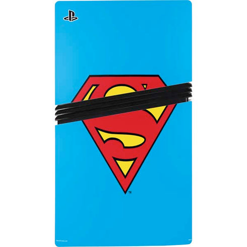 DC Comics Superman Official Logo PS5 Pro Console Skin