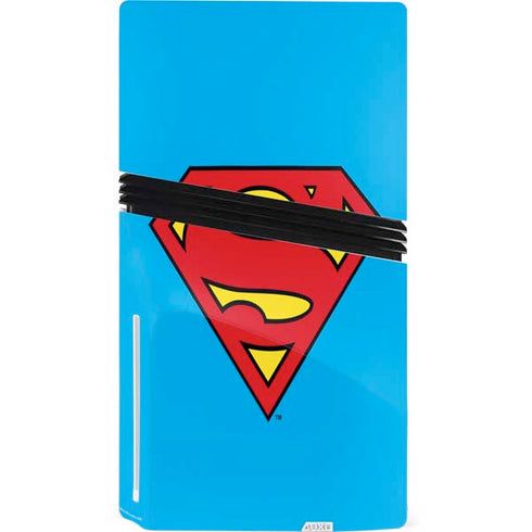 DC Comics Superman Official Logo PS5 Pro Disk Bundle Skin