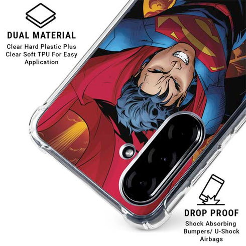 DC Comics Superman Action Flying Pose Galaxy A36 5G Clear Case